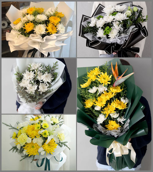 浙江省金华义乌市义亭镇王莲塘村白事花束代送